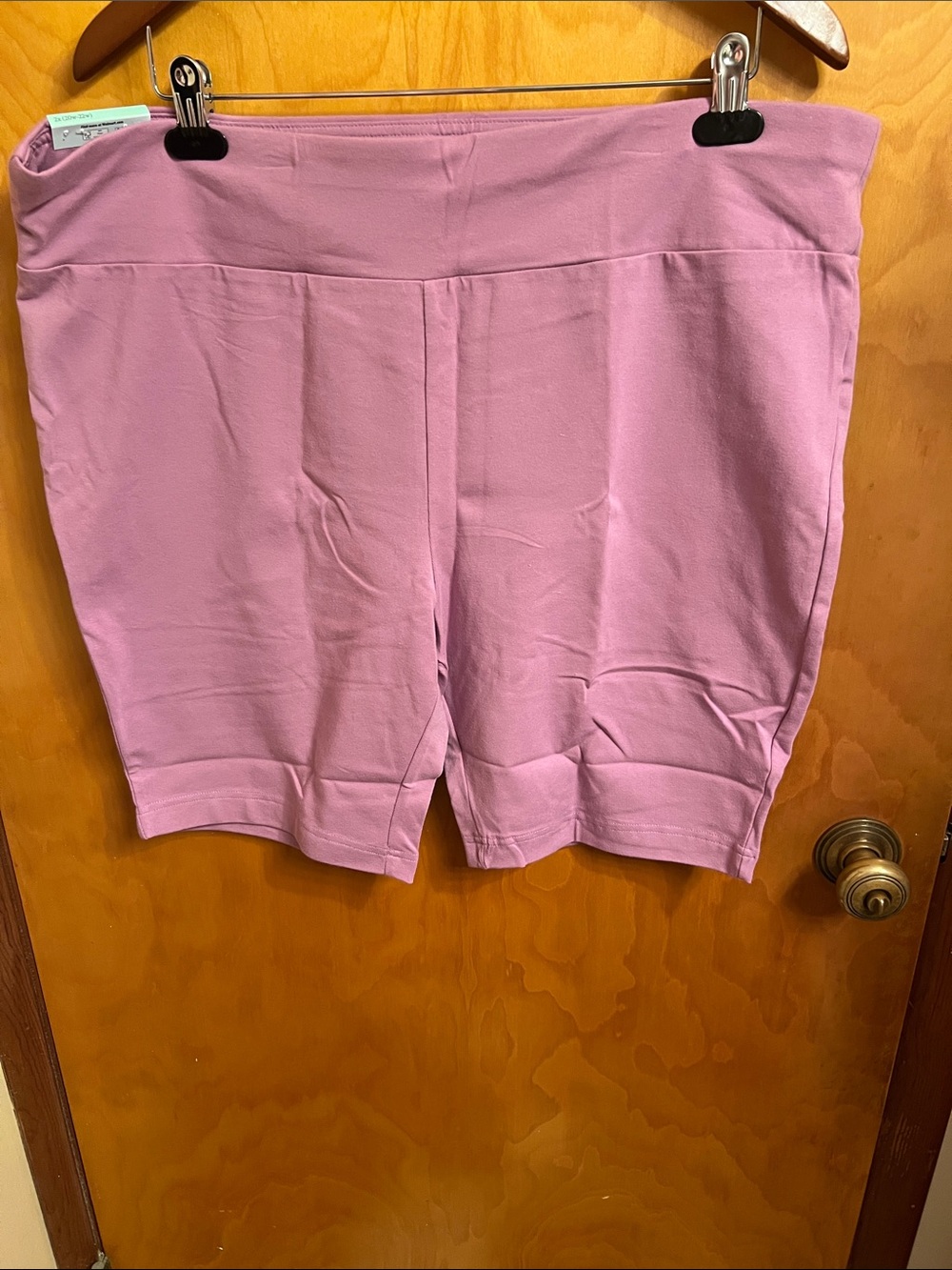 NWT Terra & Sky Women's Plus Lilac Rose Bike Shorts Various Sizes